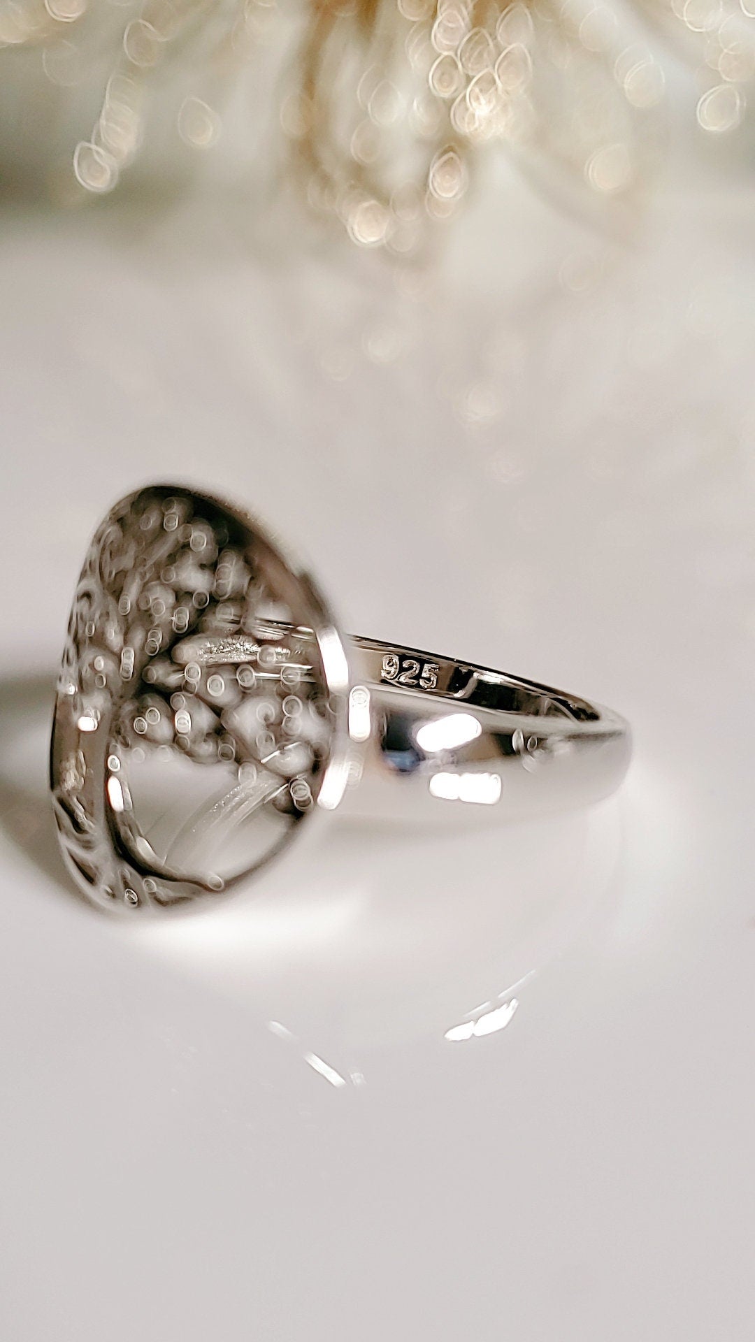 Tree of Life Statement Ring – 925 Sterling Silver