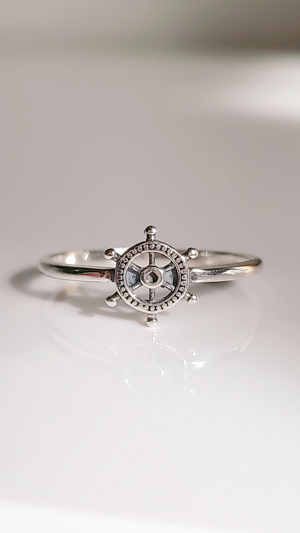 Sterling Silver Dainty Helm Ring