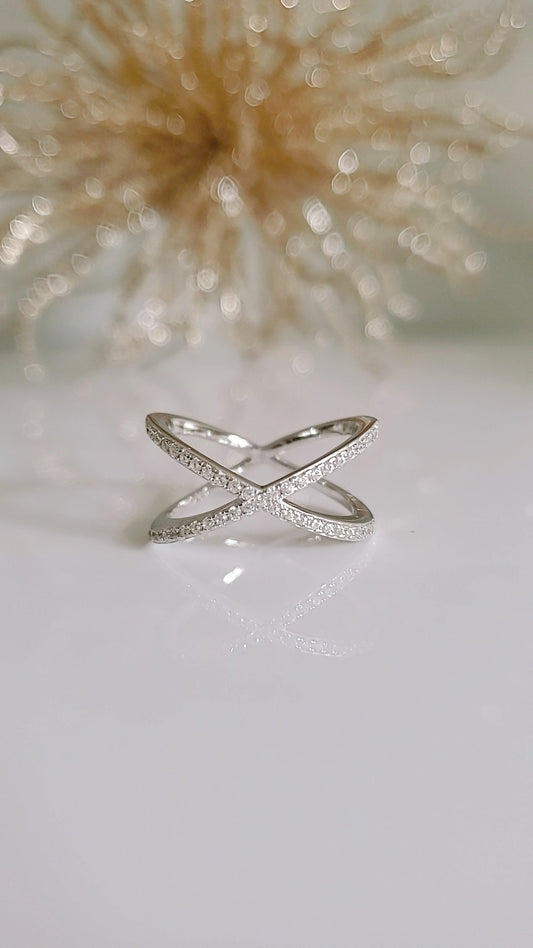 Sterling Silver X Criss Cross Ring