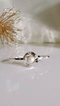 Fresh Water Pearl Halo Bangle – 925 Sterling Silver