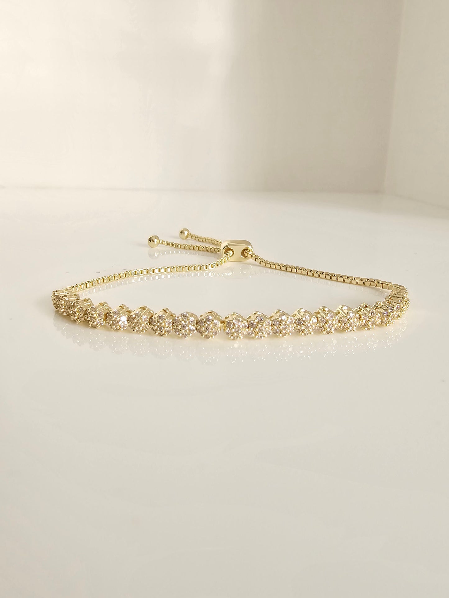 Dainty Gold Slider Bracelet