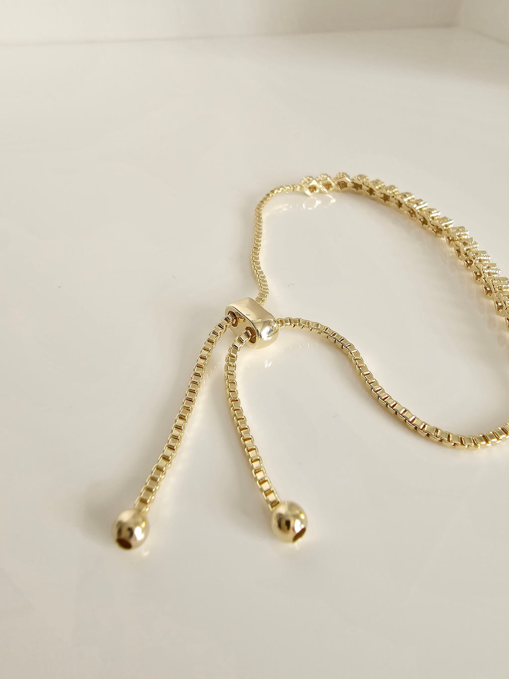 Dainty Gold Slider Bracelet