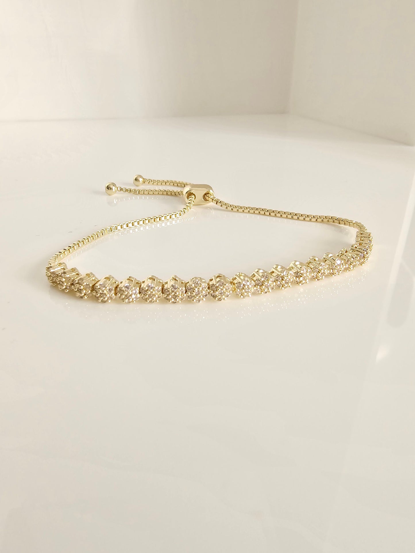 Dainty Gold Slider Bracelet