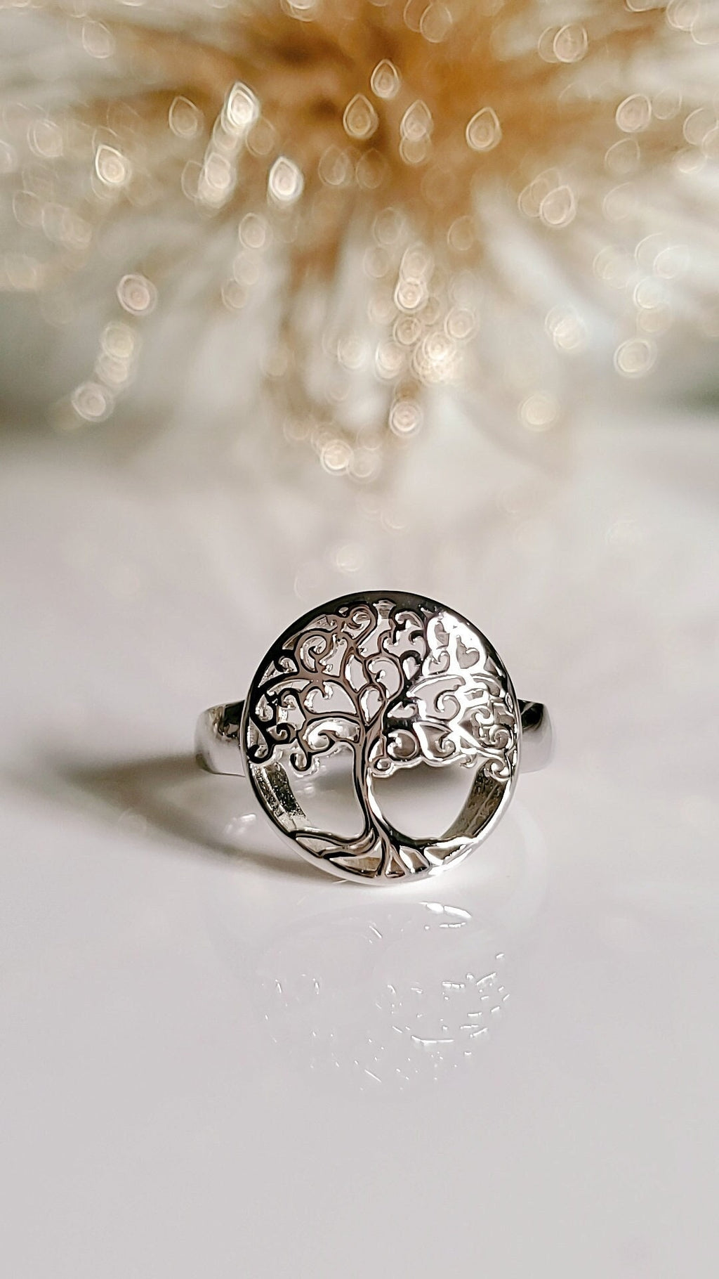 Tree of Life Statement Ring – 925 Sterling Silver