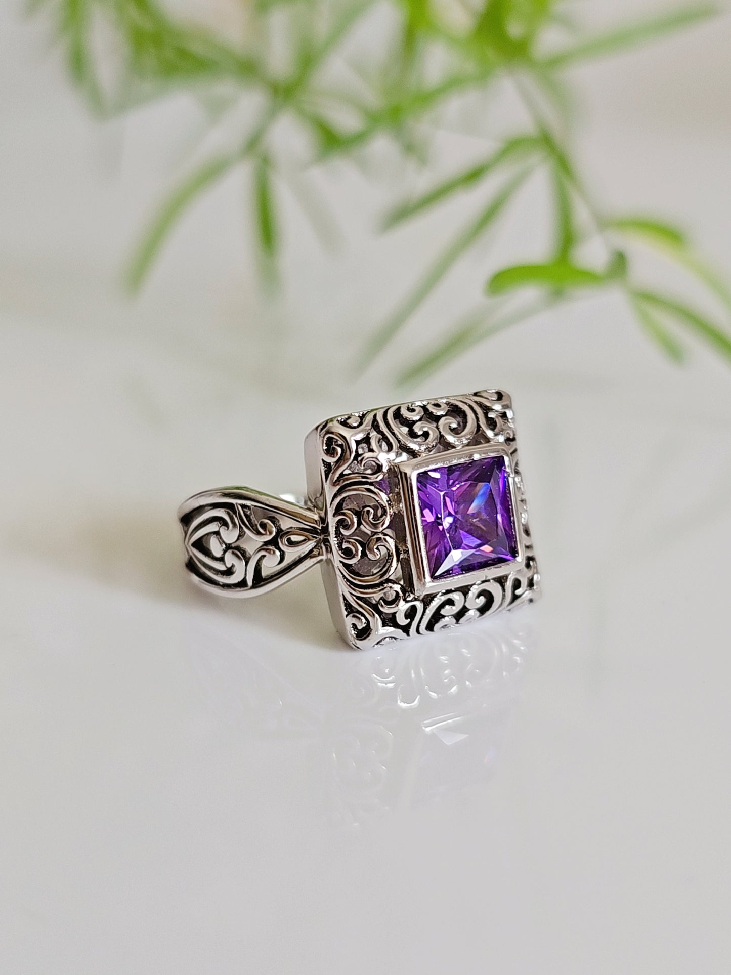 Bali Square Princess Cut Amethyst