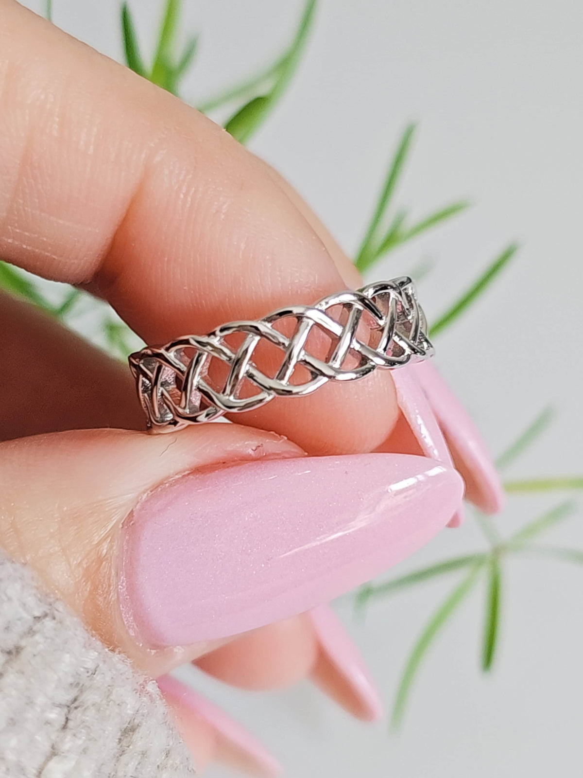 Celtic Braided Eternity Ring – 925 Sterling Silver