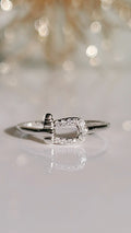 Sterling Silver Dainty Belt Buckle Ring