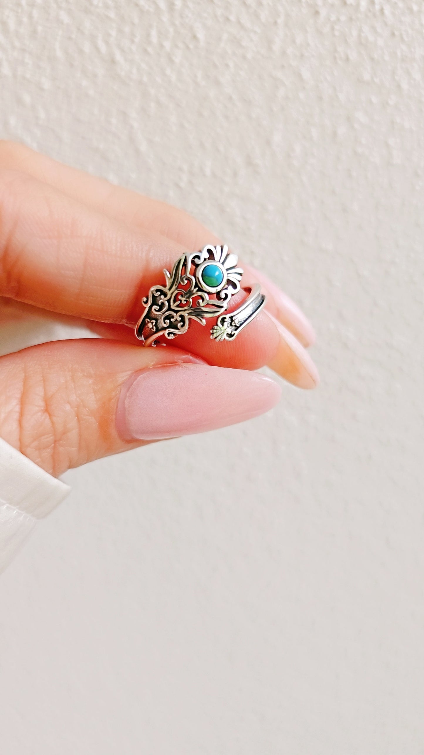 Turquoise Paddle Bohemian Minimalist Ring