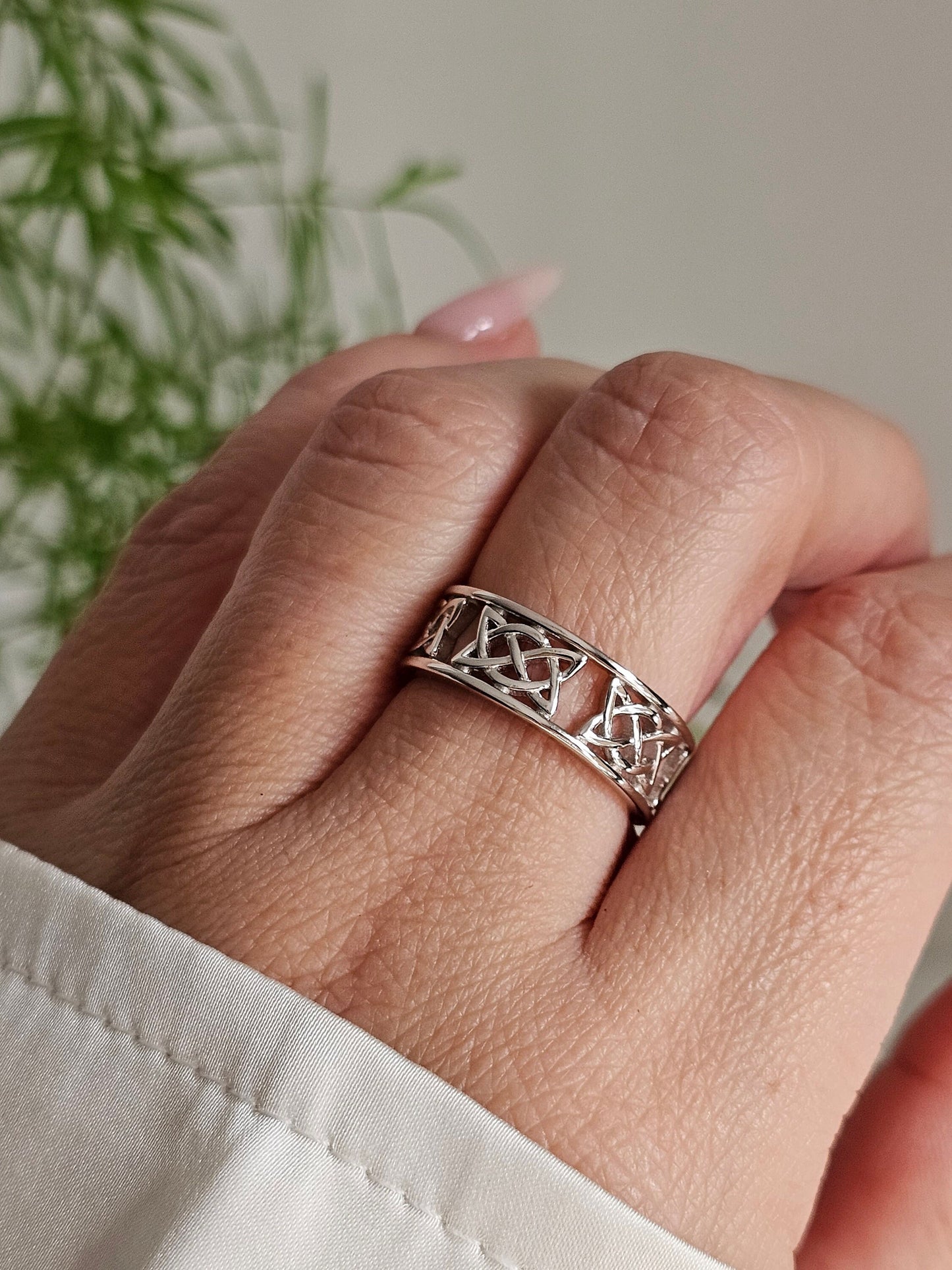 Celtic Sterling Silver Thumb Ring