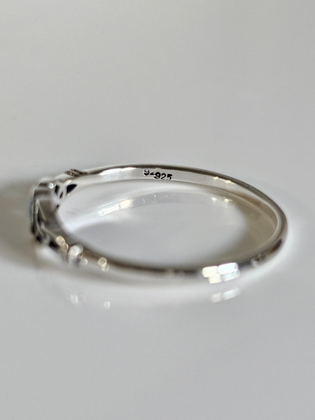 Turquoise Celtic Tiny Dainty Turquoise Ring