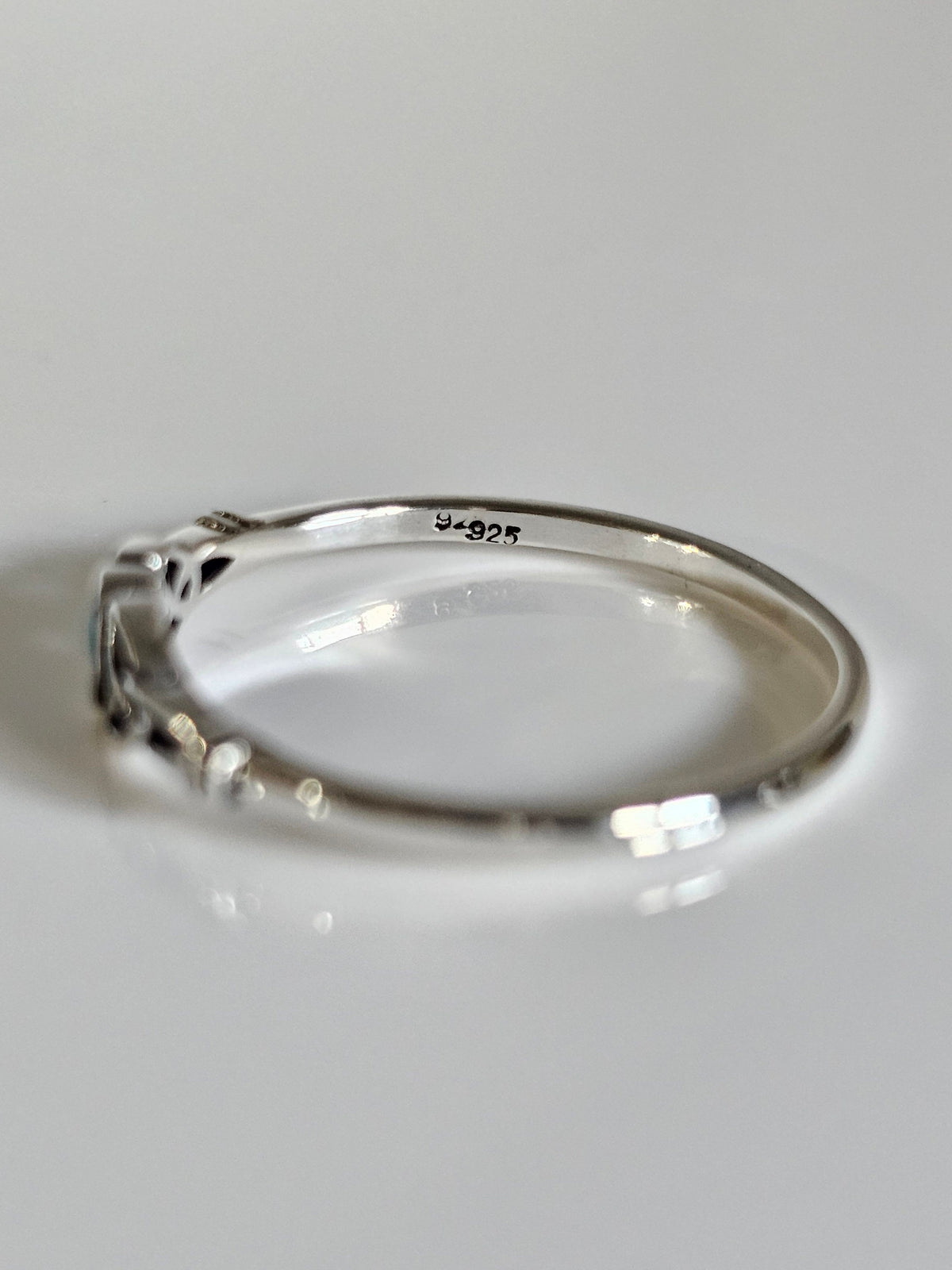 Turquoise Celtic Tiny Dainty Turquoise Ring