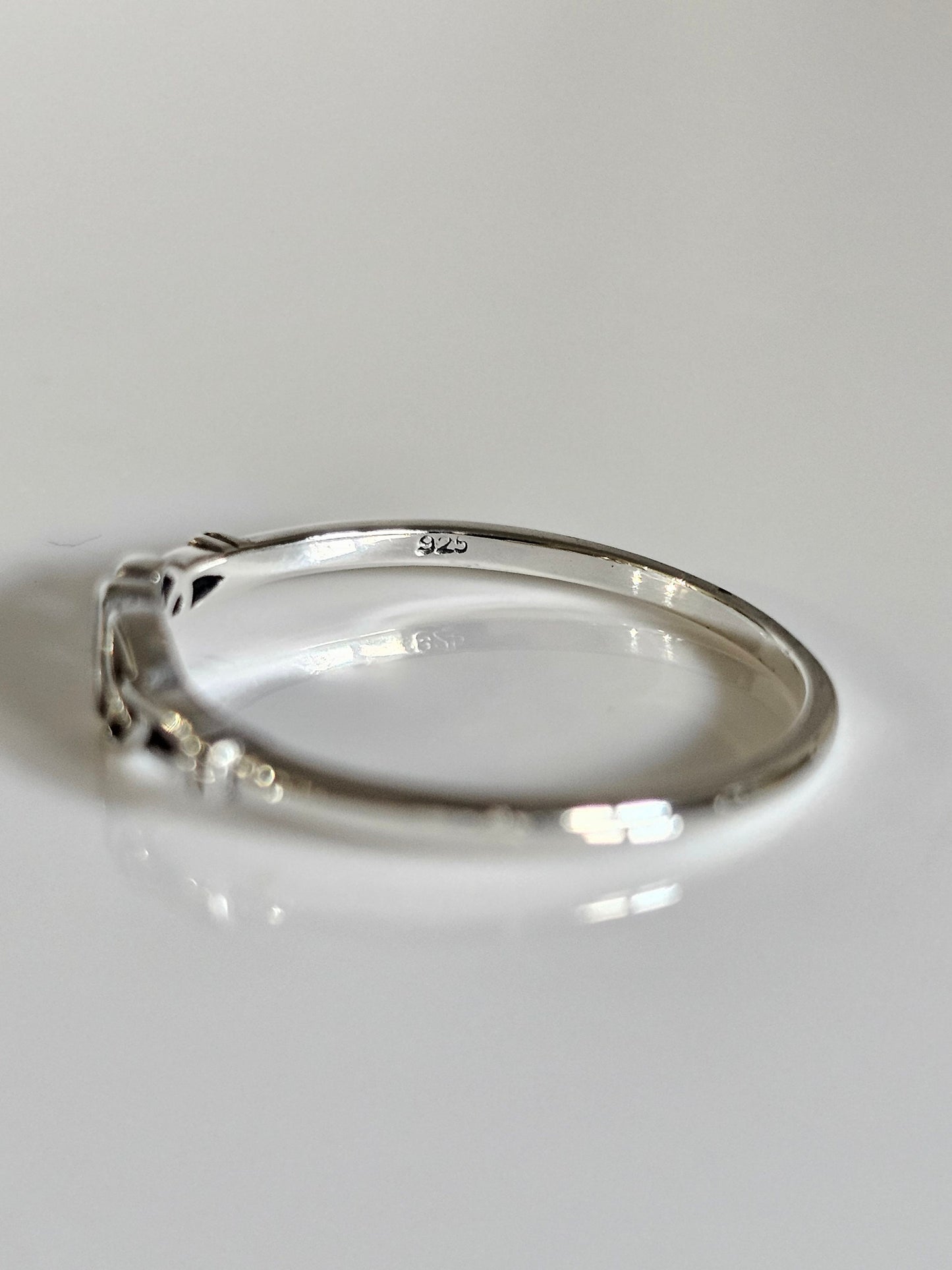 White Opal Celtic Ring, Tiny Dainty Opal Ring