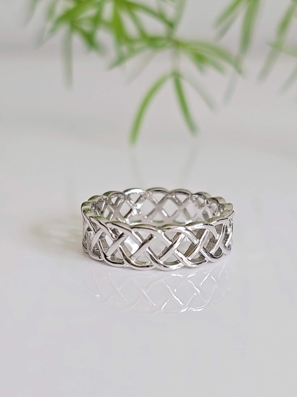Celtic Braided Eternity Ring – 925 Sterling Silver
