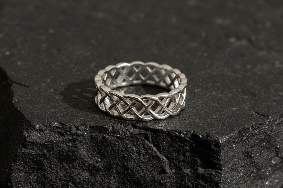 Celtic Braided Eternity Ring – 925 Sterling Silver