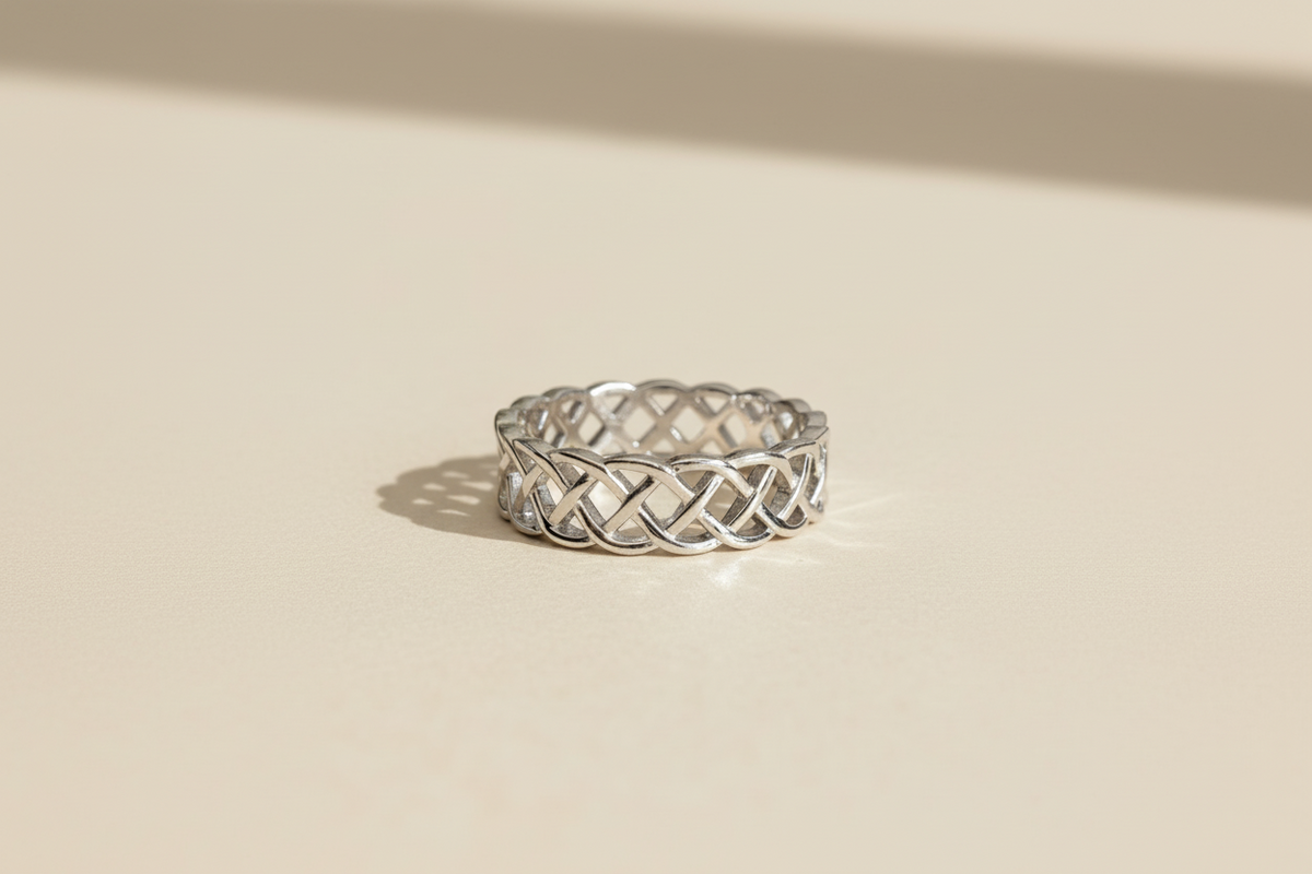 Celtic Braided Eternity Ring – 925 Sterling Silver