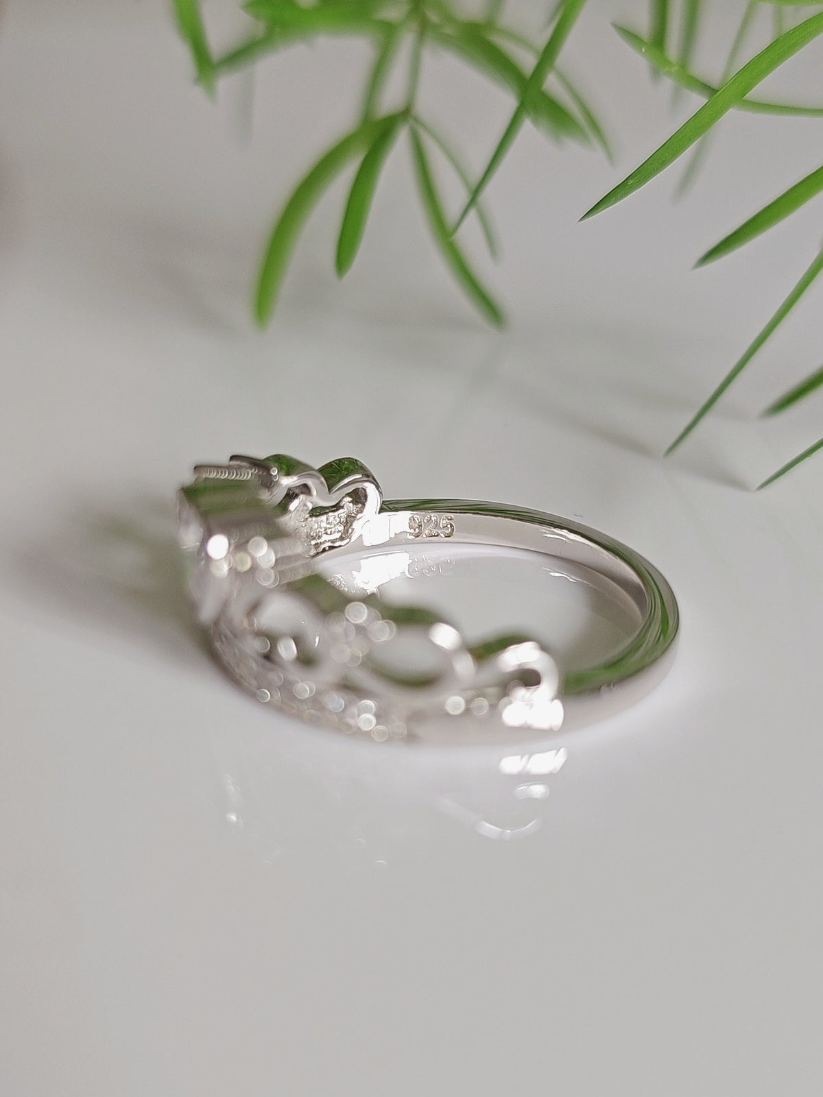 Crown Heart Women's Ring – 925 Sterling Silver