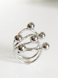 Multi Beads Women's Statement Ring – Sterling Silver