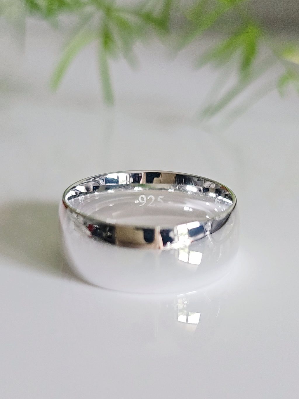 Solid Sterling Silver 8mm Wedding Band