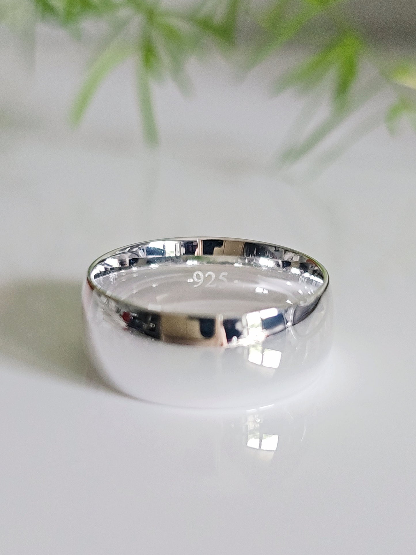 Solid Sterling Silver 8mm Wedding Band