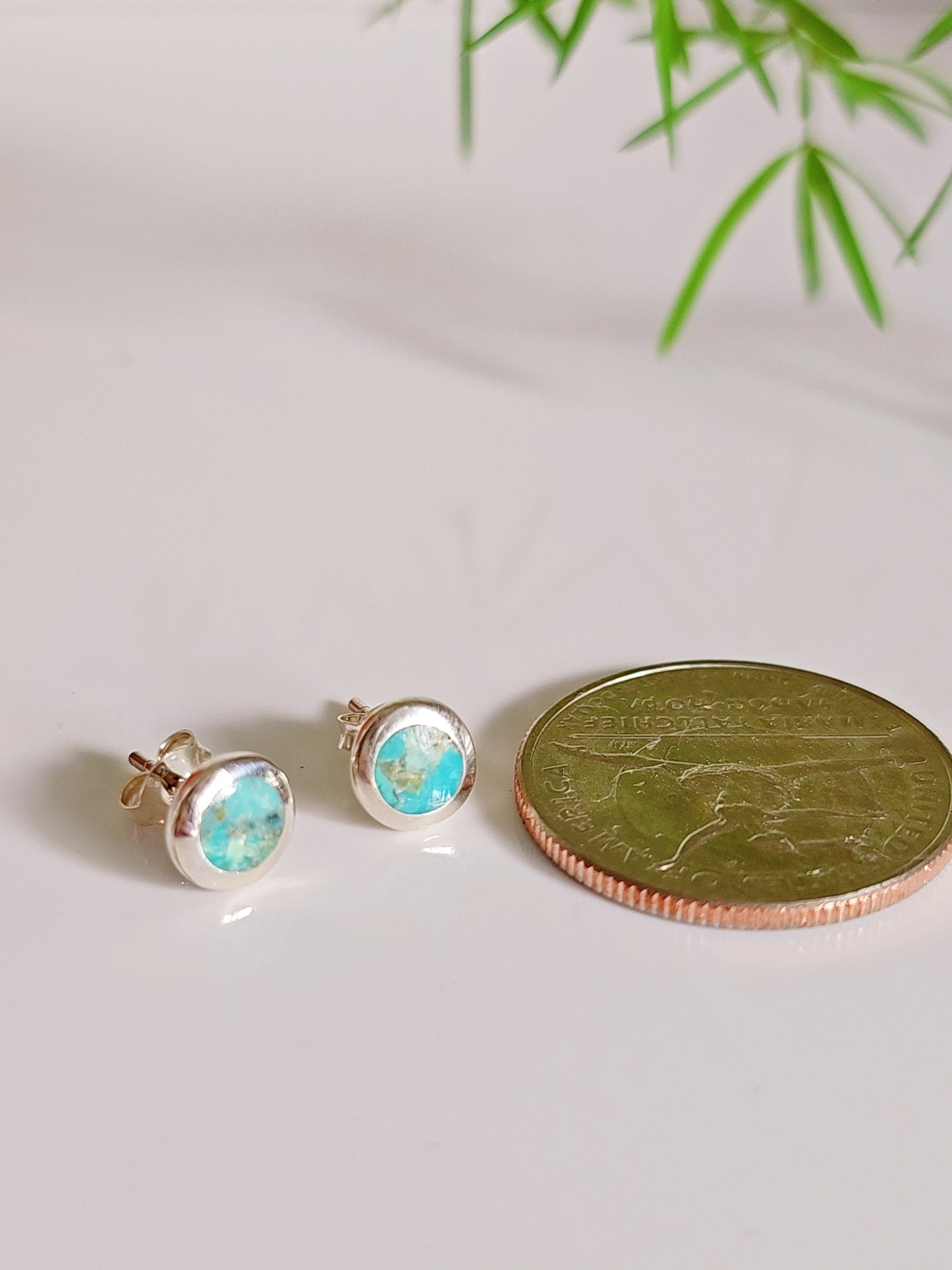 Dainty Turquoise Stud Earrings