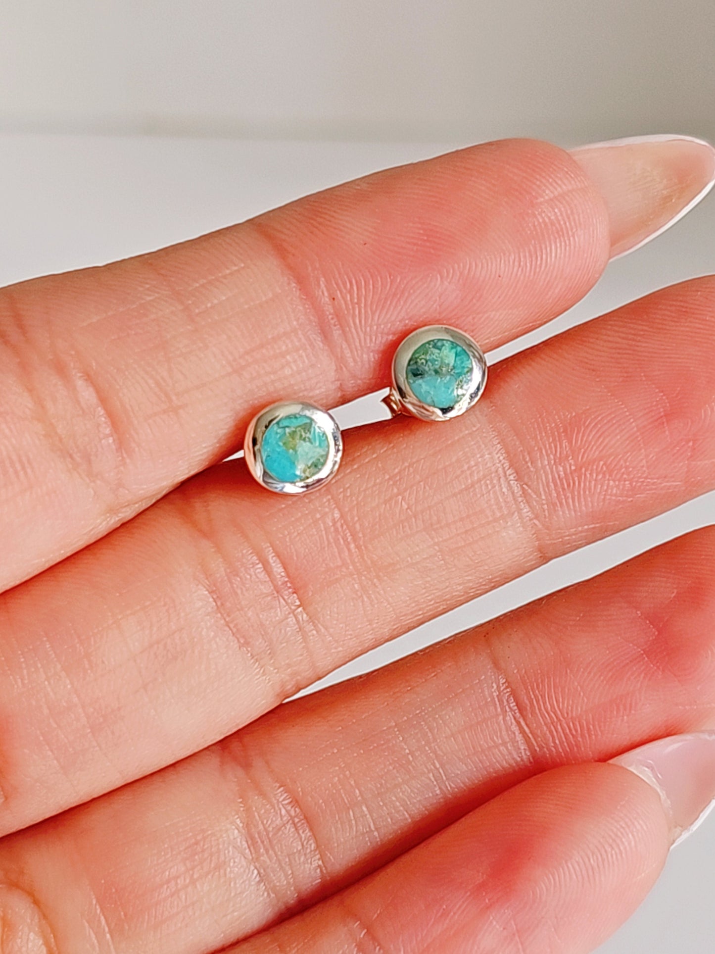 Dainty Turquoise Stud Earrings