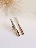 Hammered Shield Statement Ring – 925 Sterling Silver