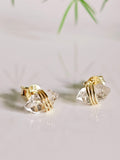 Wrap Herkimer Diamond Quartz Earrings