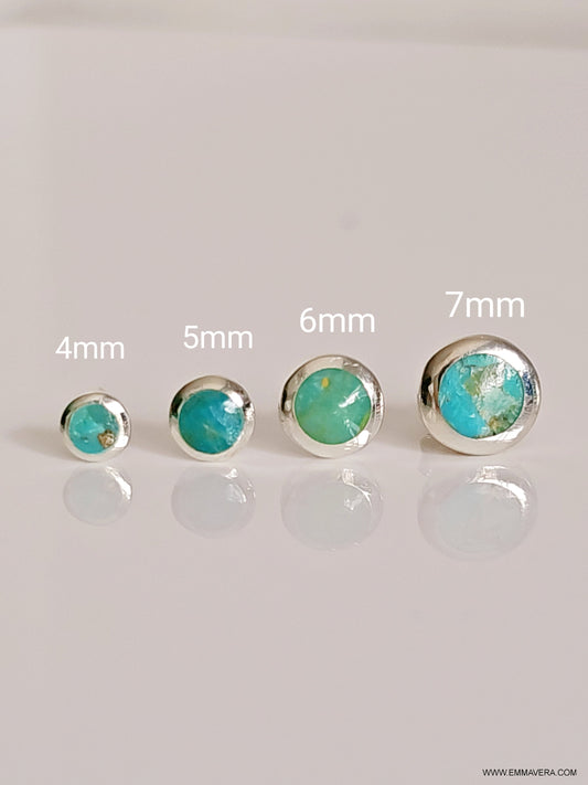 Dainty Turquoise Stud Earrings