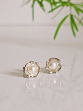 Sterling Silver Dainty Pearl Earrings