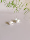 Mother of Pearl Studs Earrings with Crystals