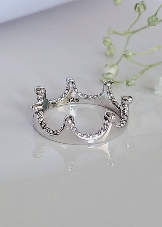 Crown Ring Sterling Silver Women Ring