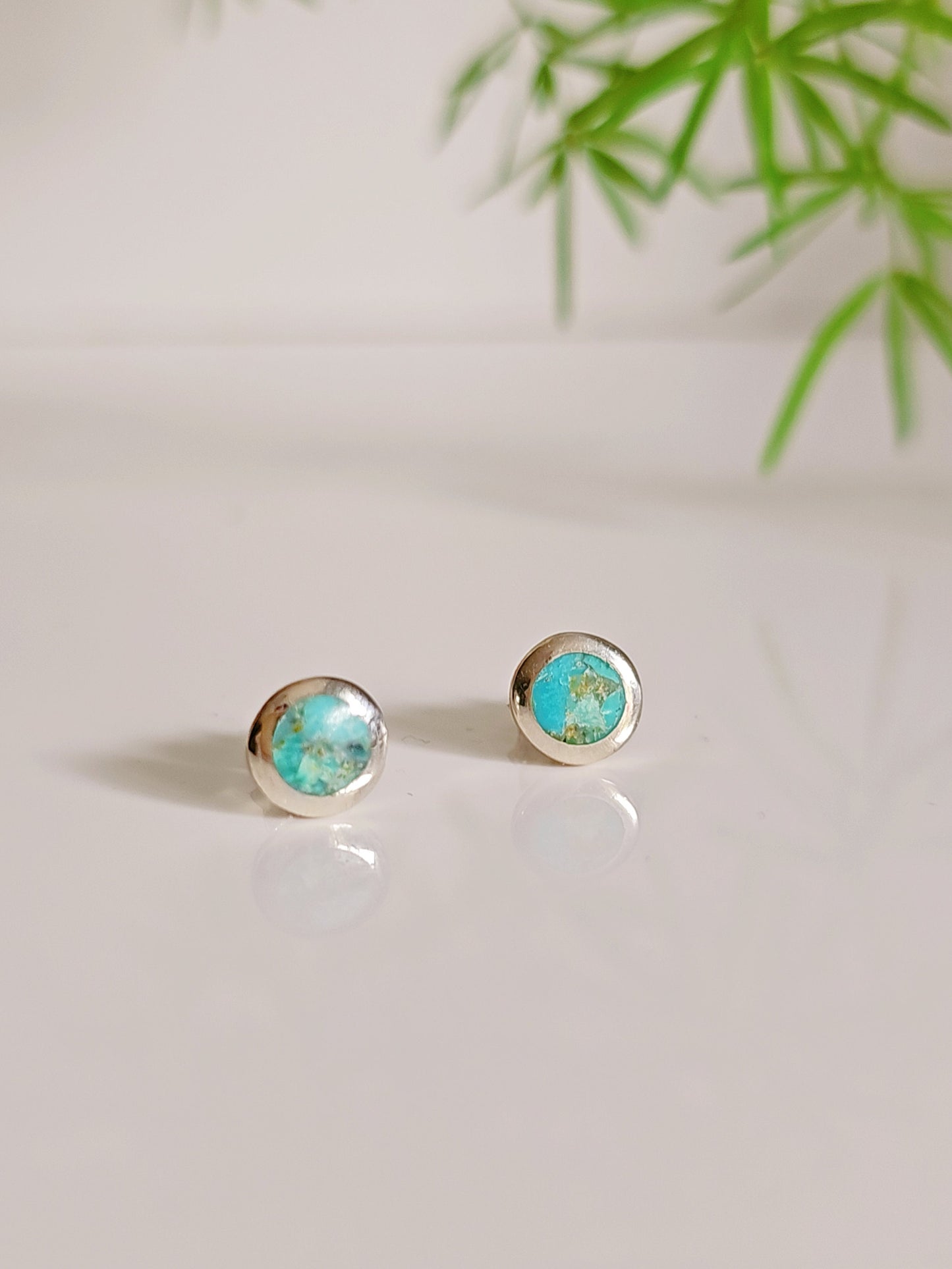 Dainty Turquoise Stud Earrings