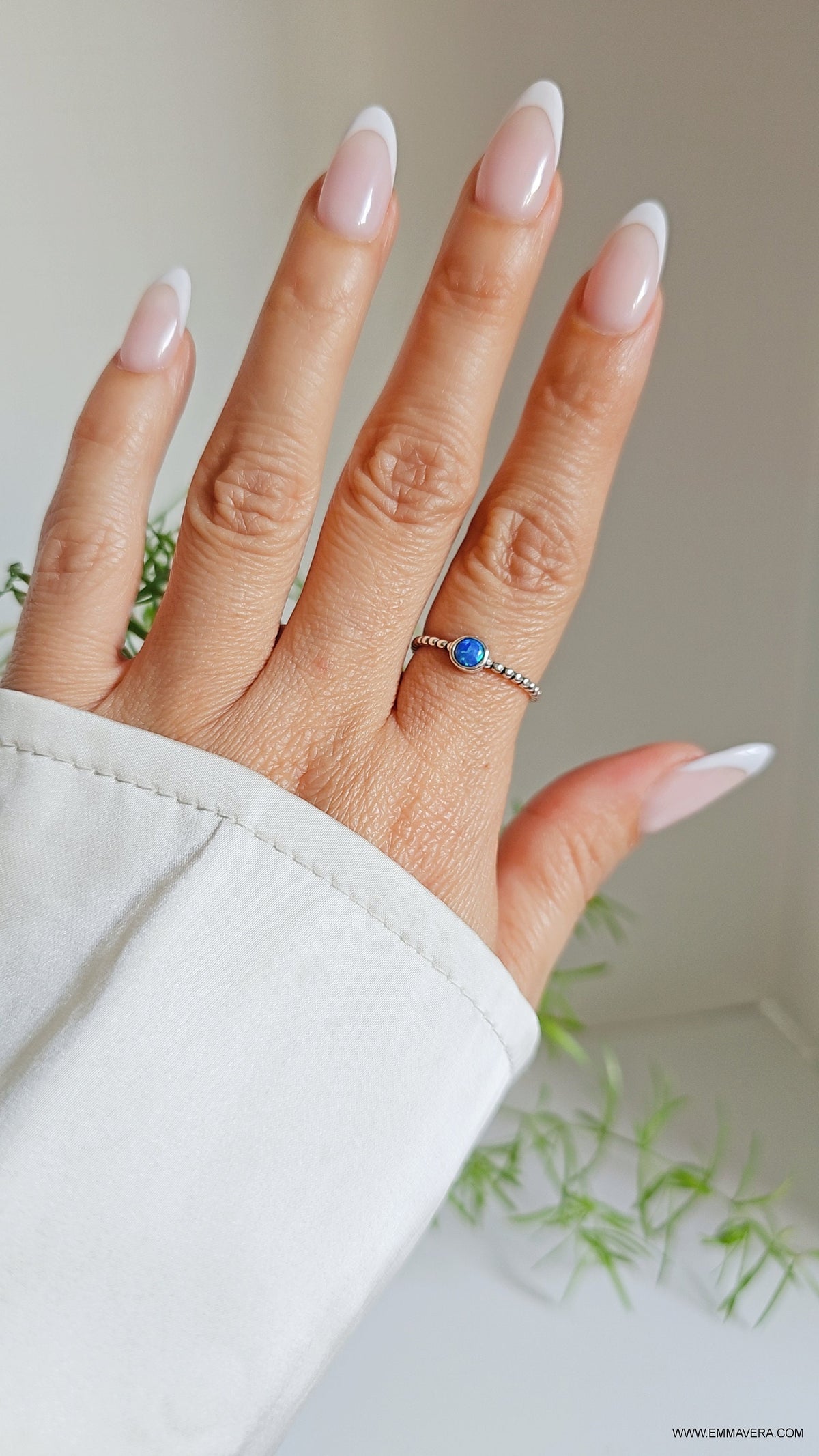Beaded Turquoise Ring – Sterling Silver