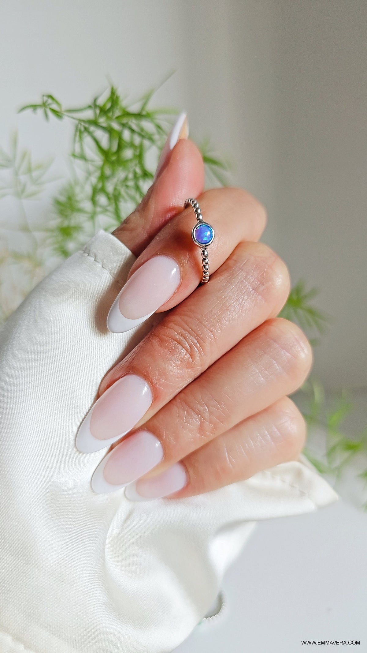 Beaded Turquoise Ring – Sterling Silver