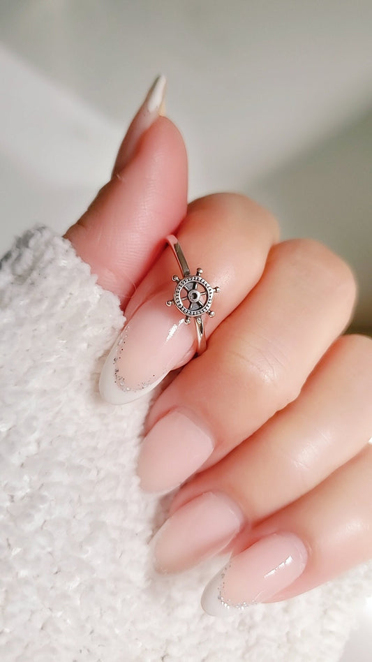 Sterling Silver Dainty Helm Ring