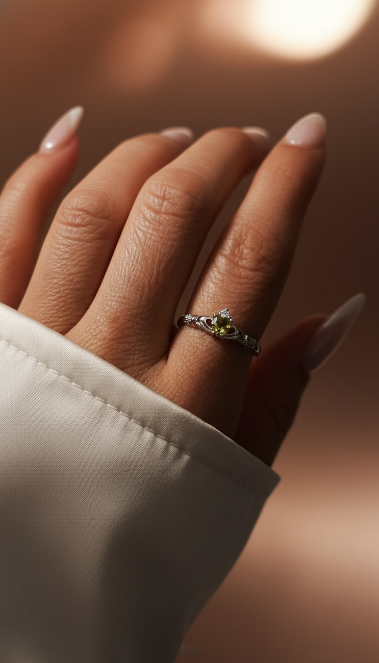 Claddagh Peridot Ring