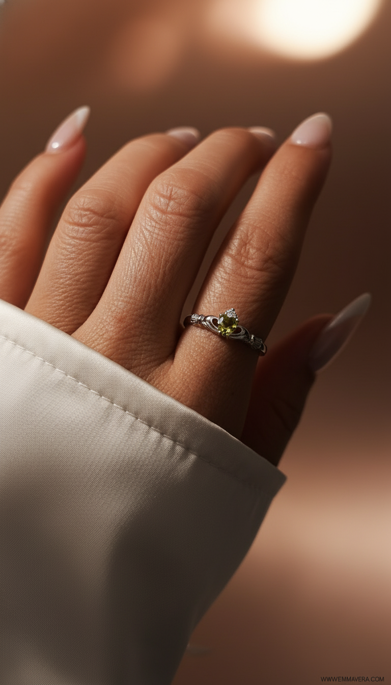 Claddagh Peridot Ring