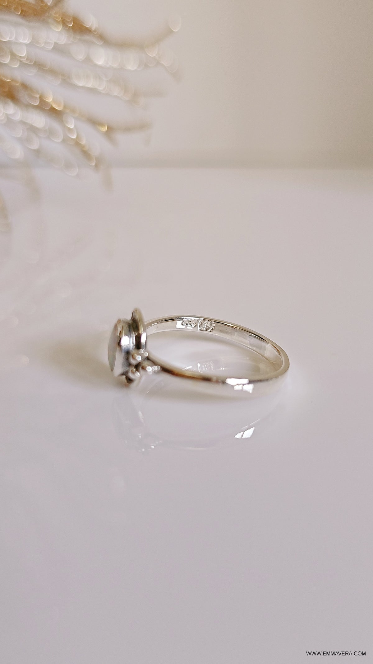 Rainbow Opal Ring – 925 Sterling Silver