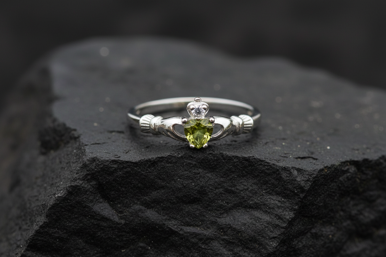 Claddagh Peridot Ring