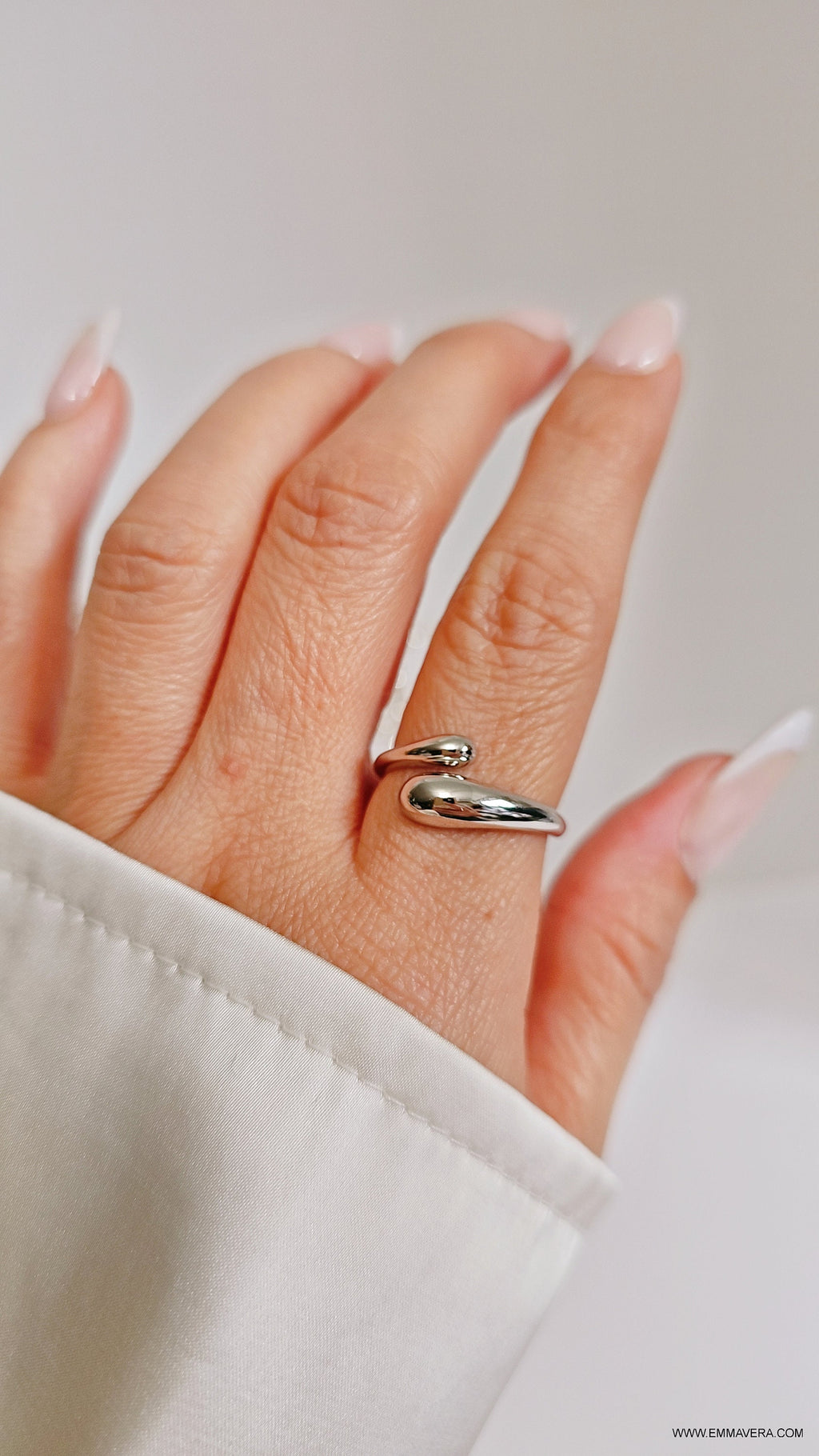 Handcrafted Abstract Wrap Statement Ring – 925 Sterling Silver