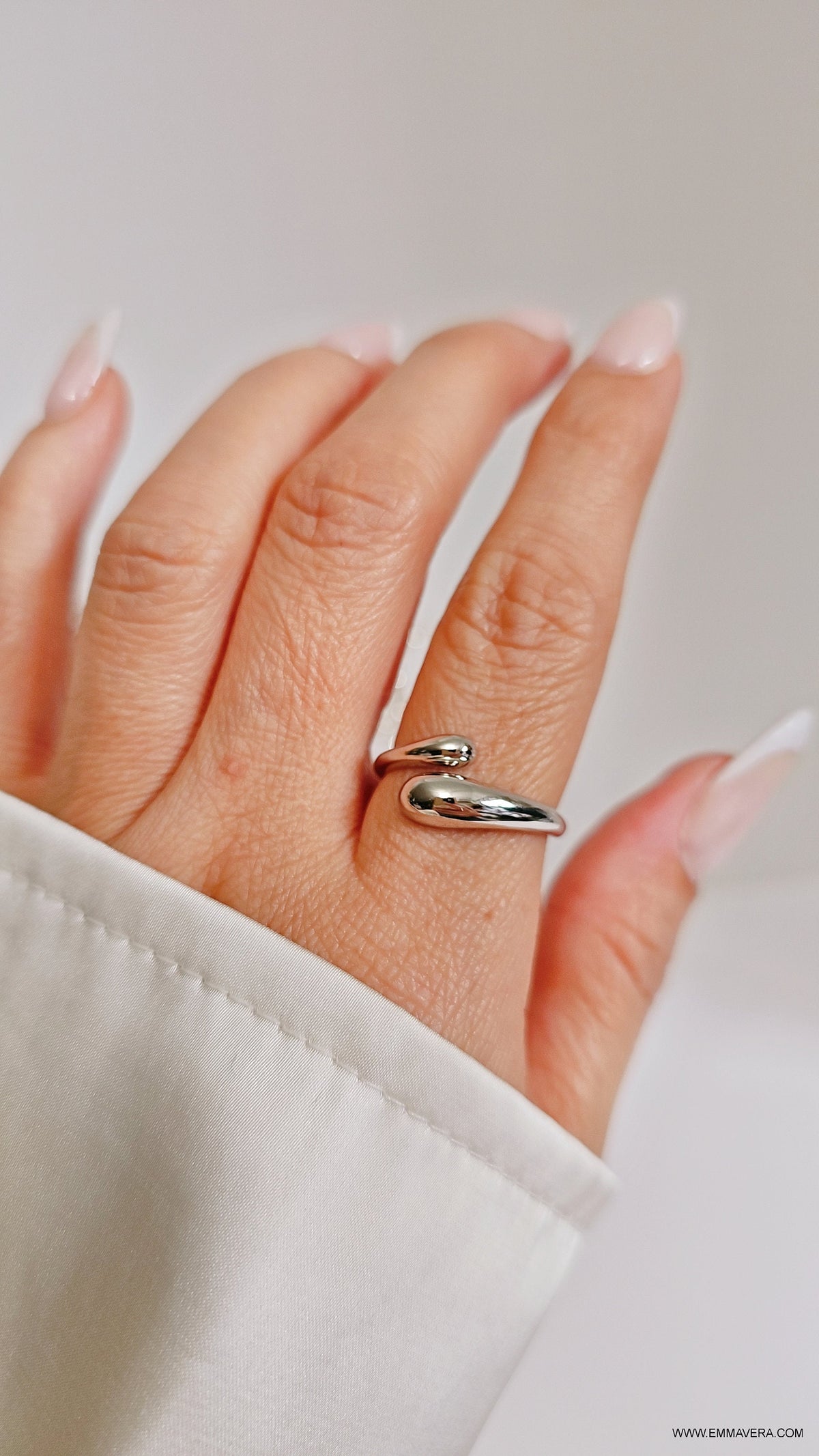 Handcrafted Abstract Wrap Statement Ring – 925 Sterling Silver