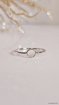 Dainty Open Circle Ring – Sterling Silver