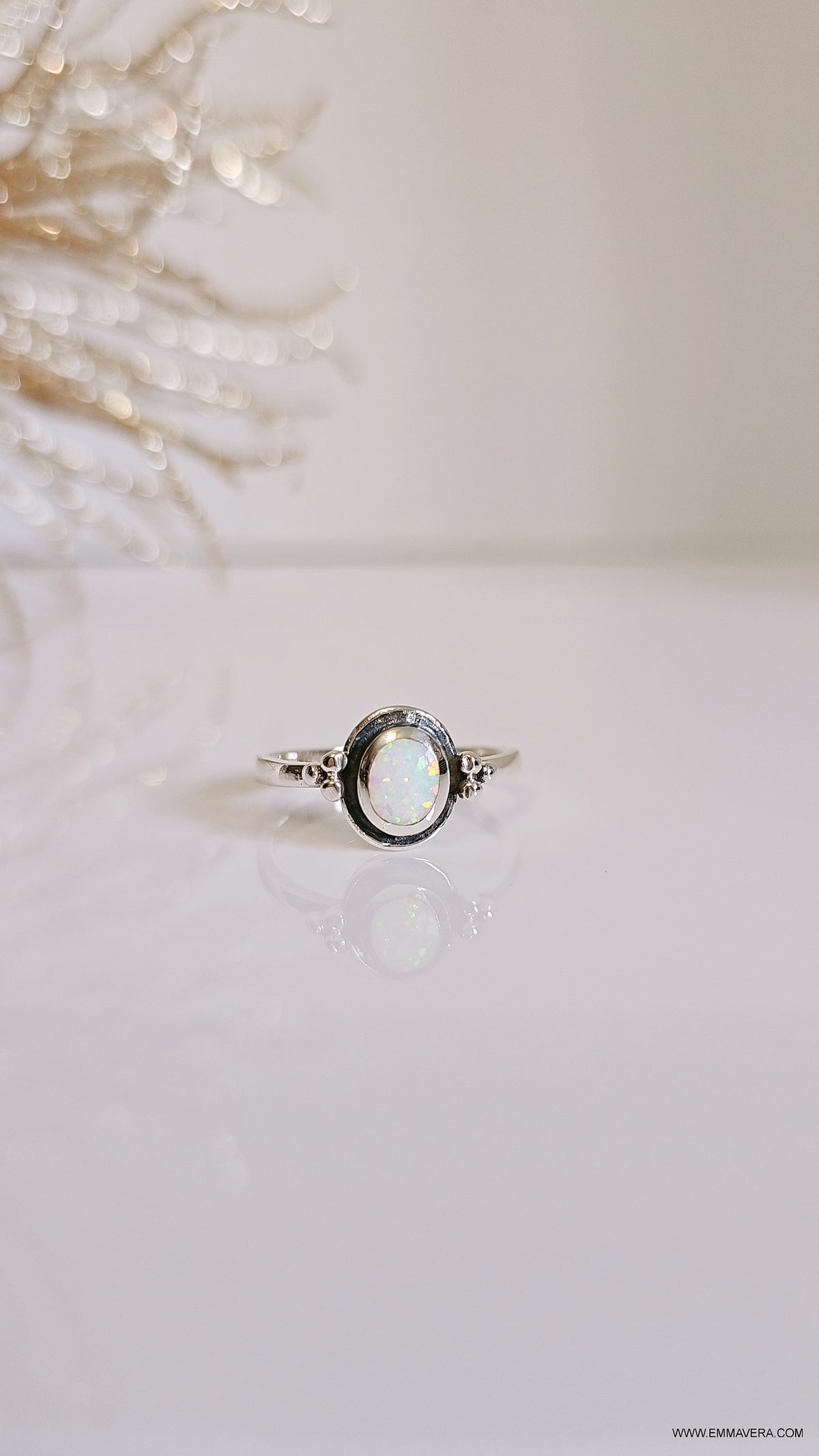 Rainbow Opal Ring – 925 Sterling Silver