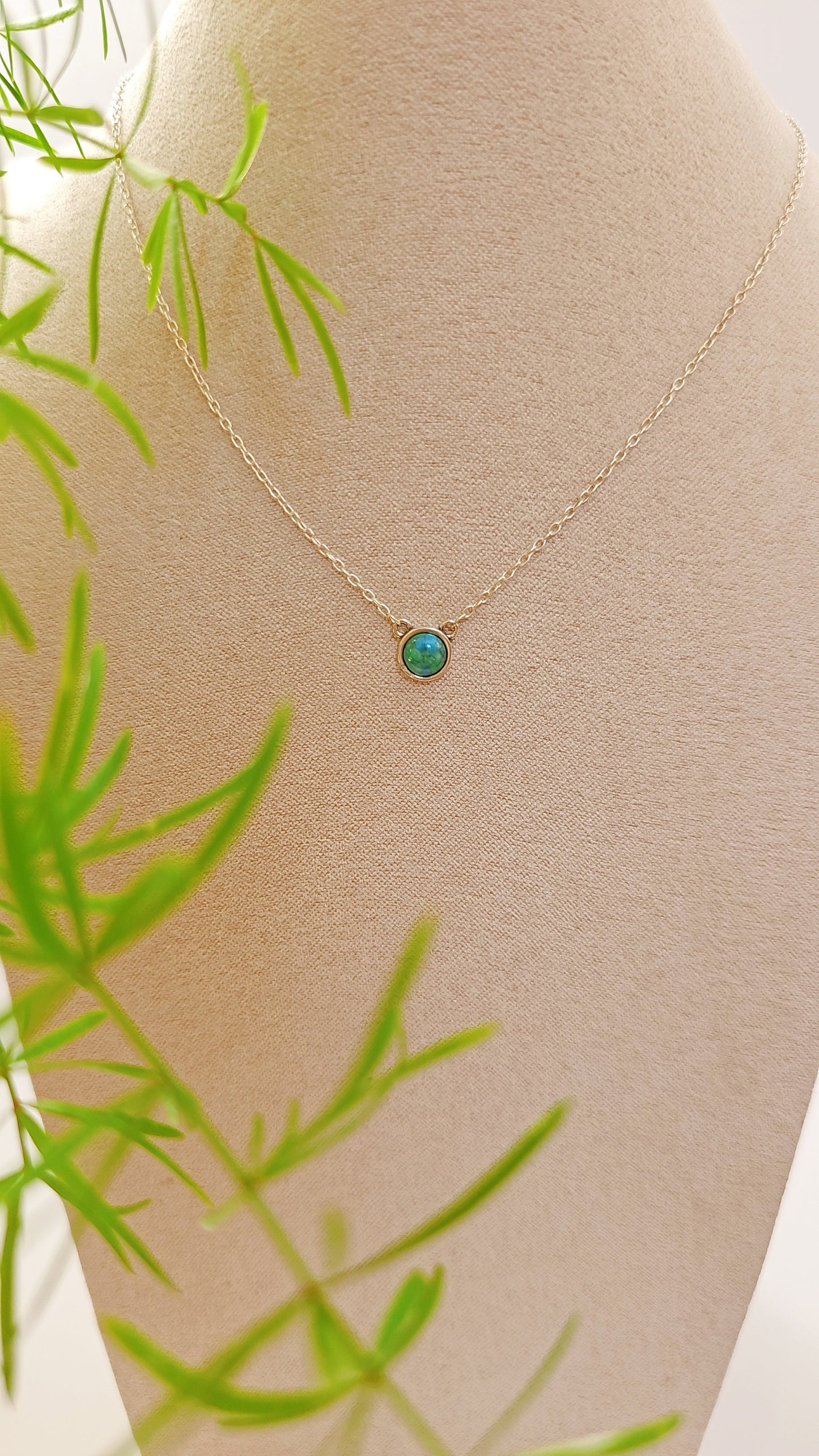 Sterling Silver Turquoise Pendant Necklace