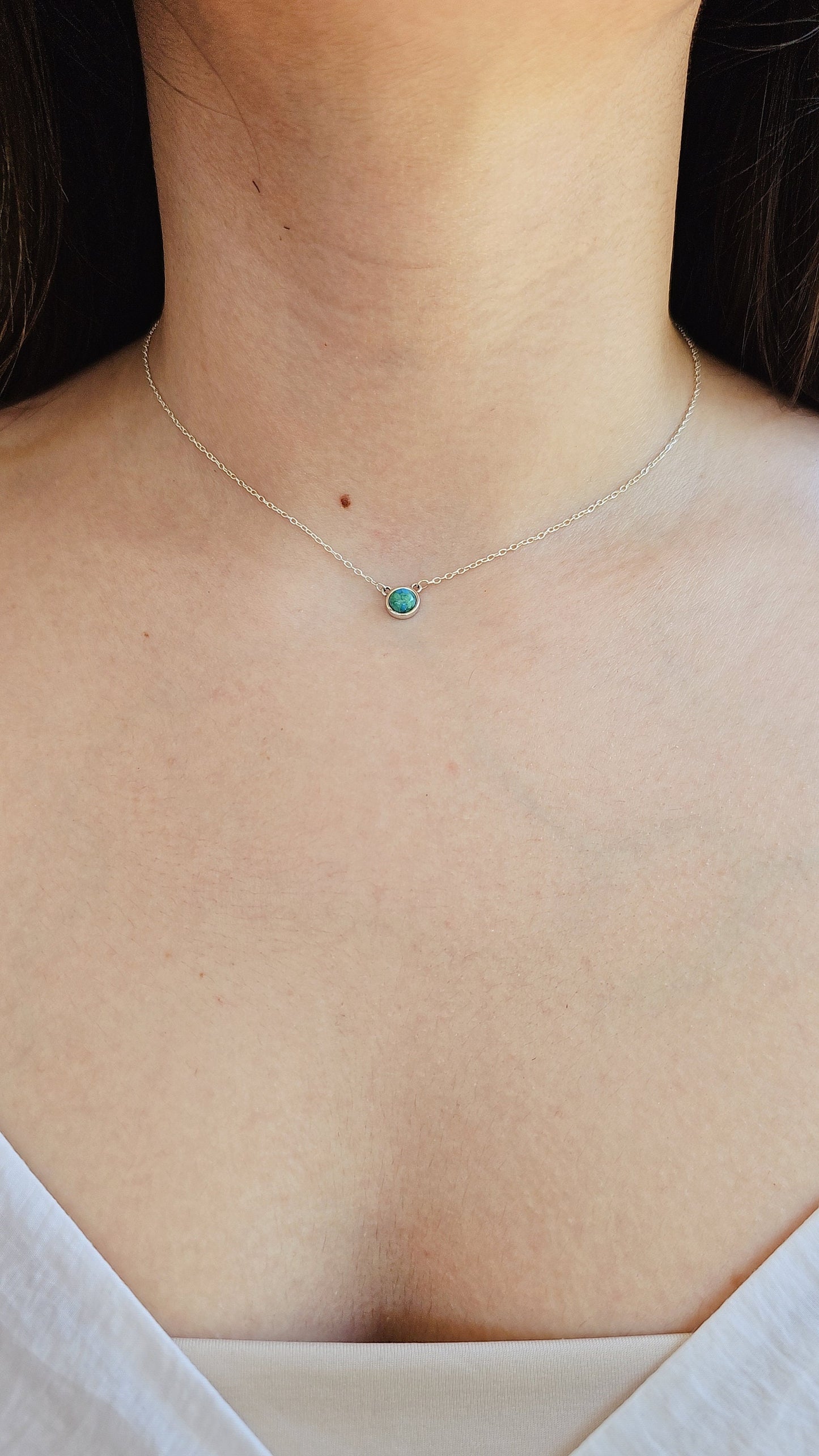 Sterling Silver Turquoise Pendant Necklace