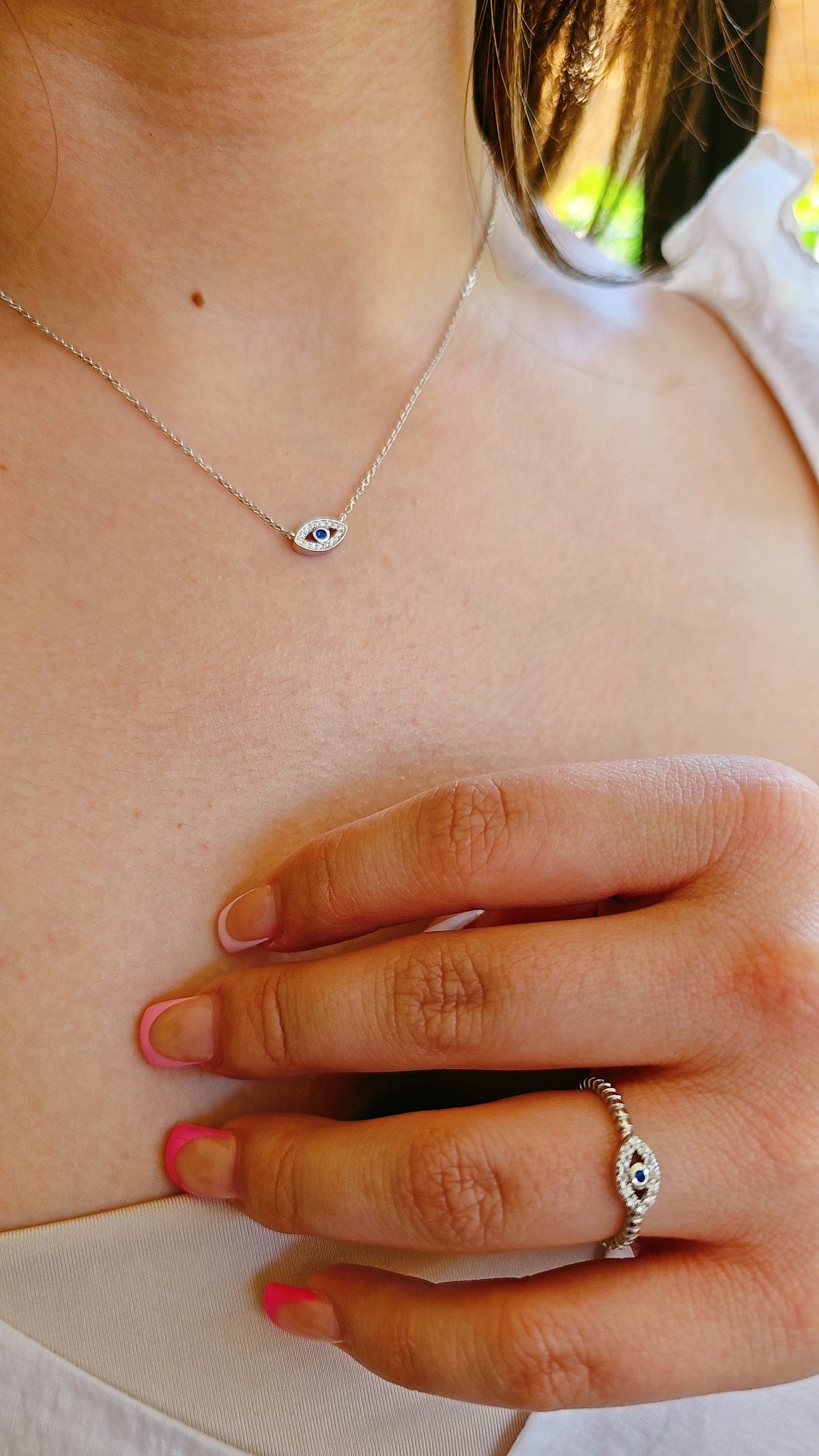 Eye Necklace – Sterling Silver