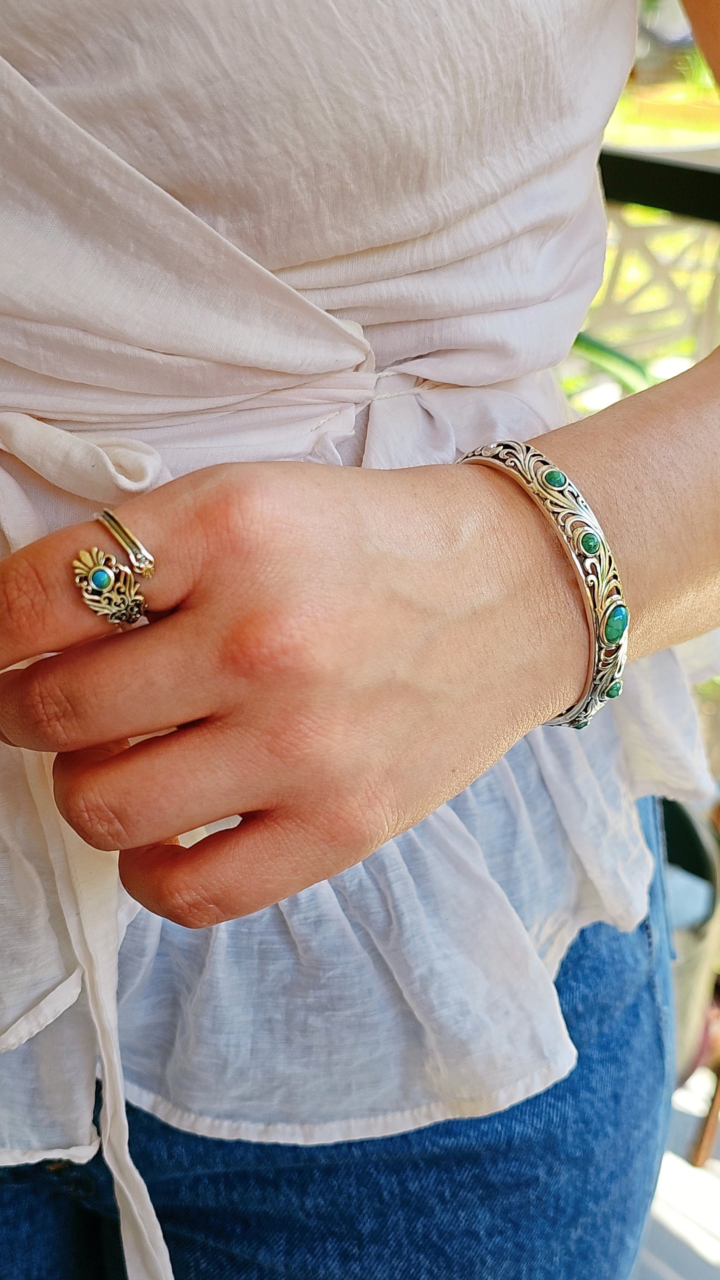 Turquoise Bangle Cuff Bracelet