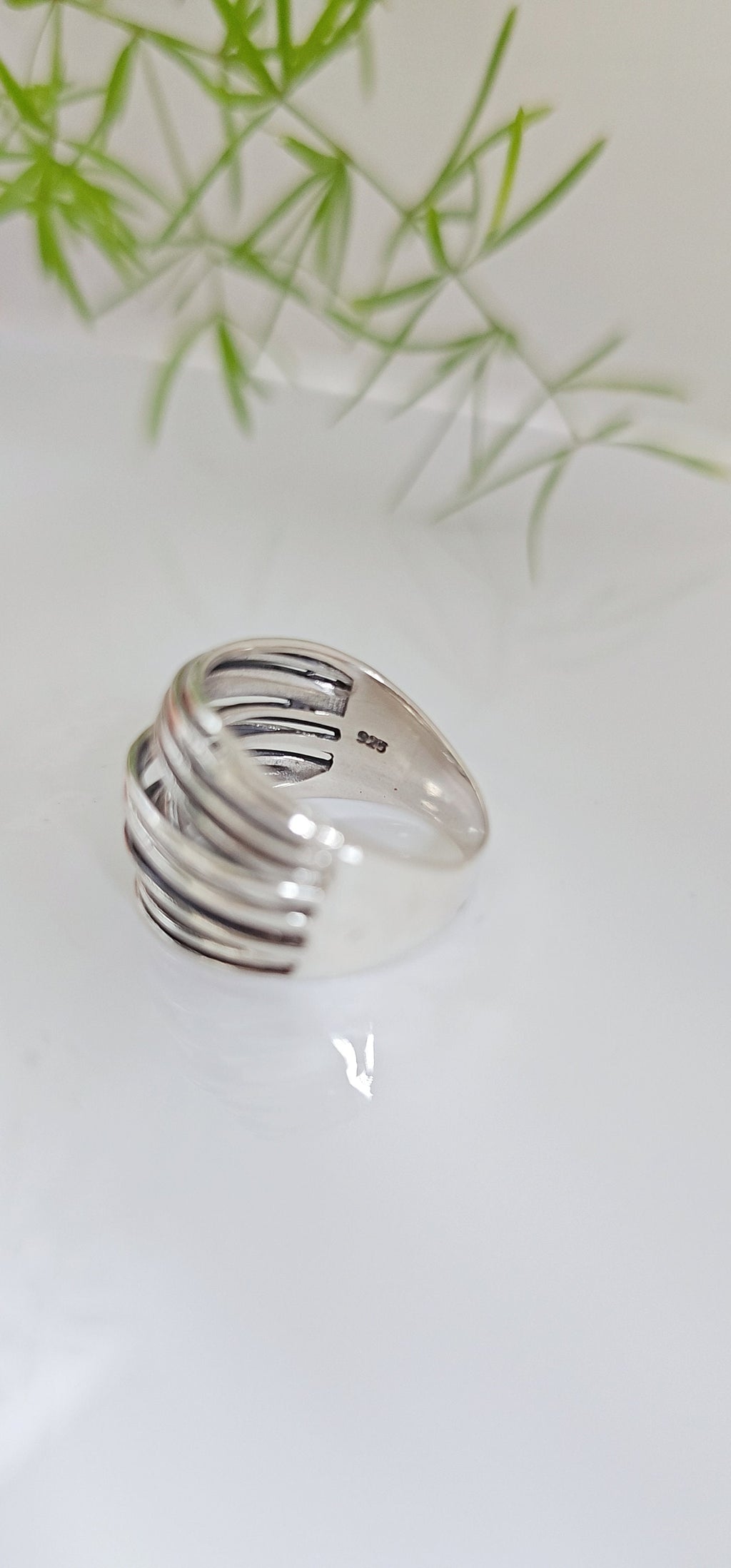 Solid Woven Pattern Ring – 925 Sterling Silver