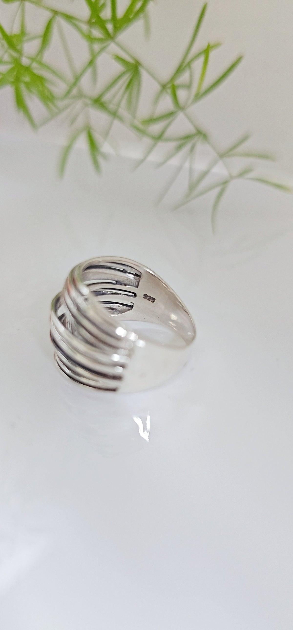 Solid Woven Pattern Ring – 925 Sterling Silver