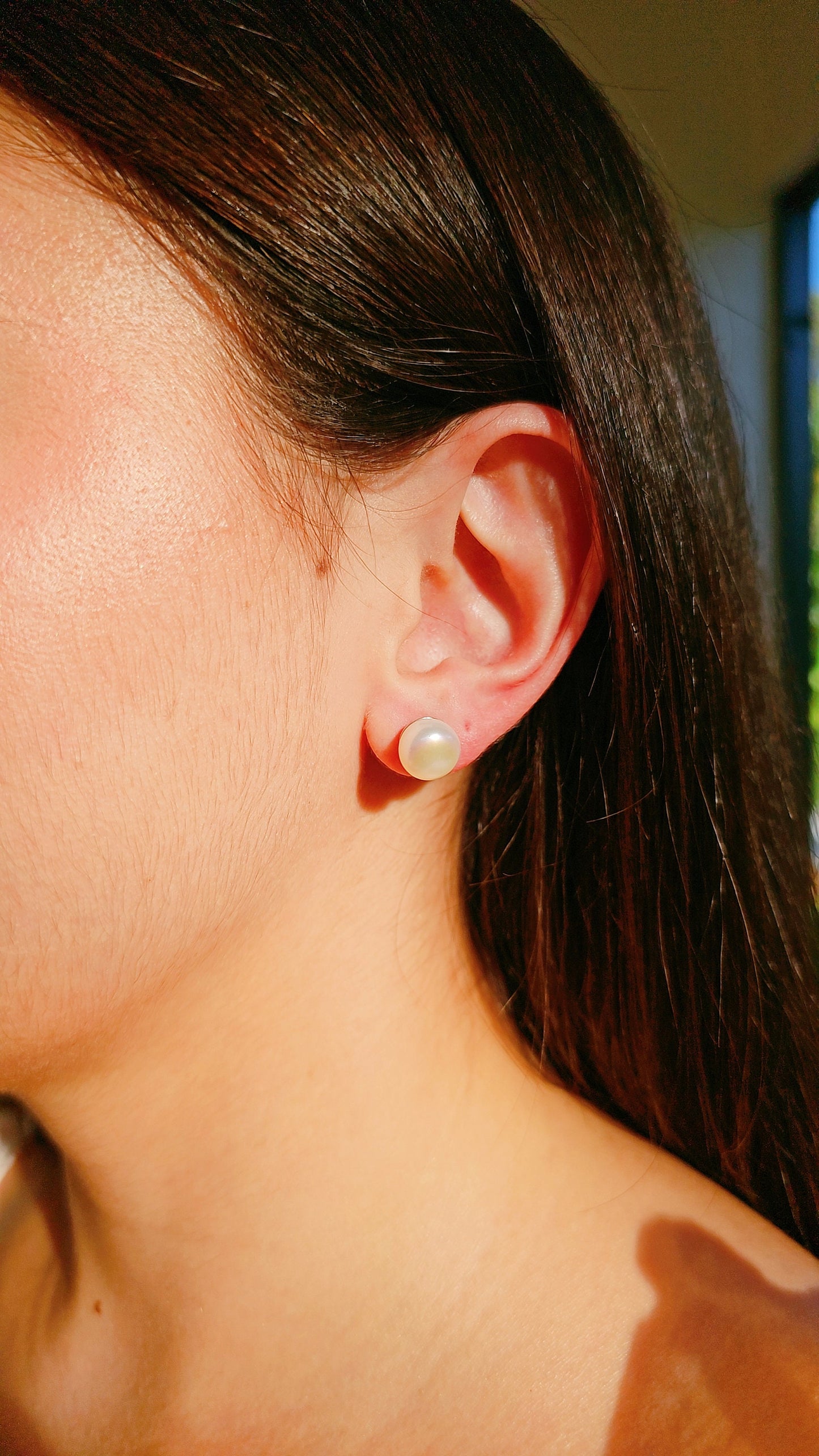 Large Pearl Studs Earrings